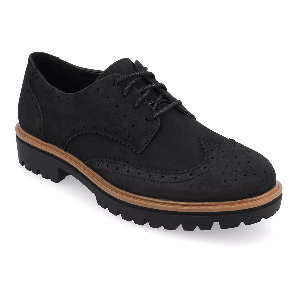 Journee Claudiya Tru Comfort Foam Womens Oxford Shoes Brown Product Image