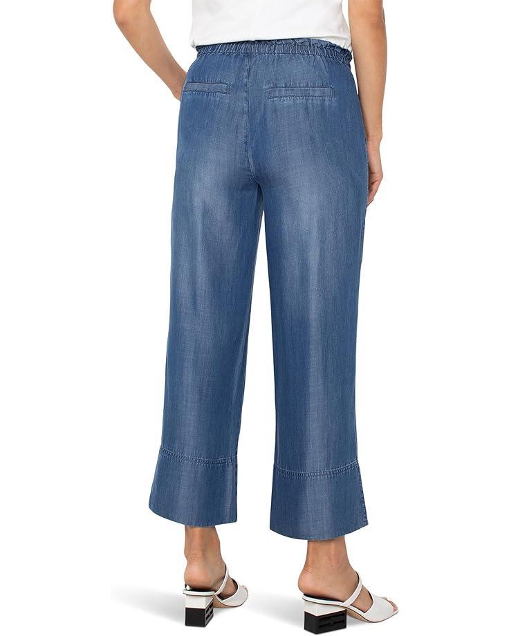 Pull On Tie Waist Wide Leg Ankle Pant 26" Product Image