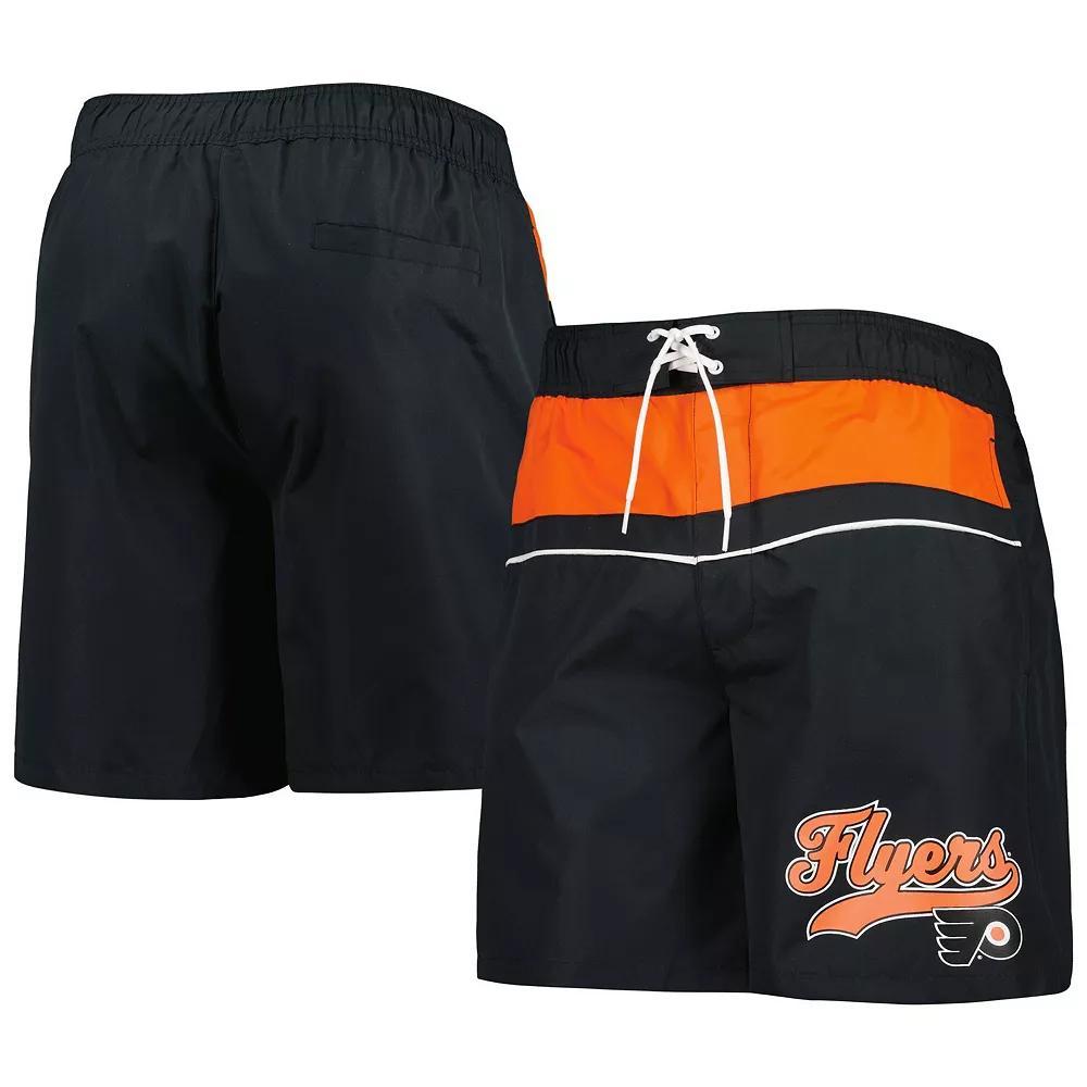 Men's Starter Black Philadelphia Flyers Freestyle Volley Swim Shorts, Size: XL, Fly Black Product Image