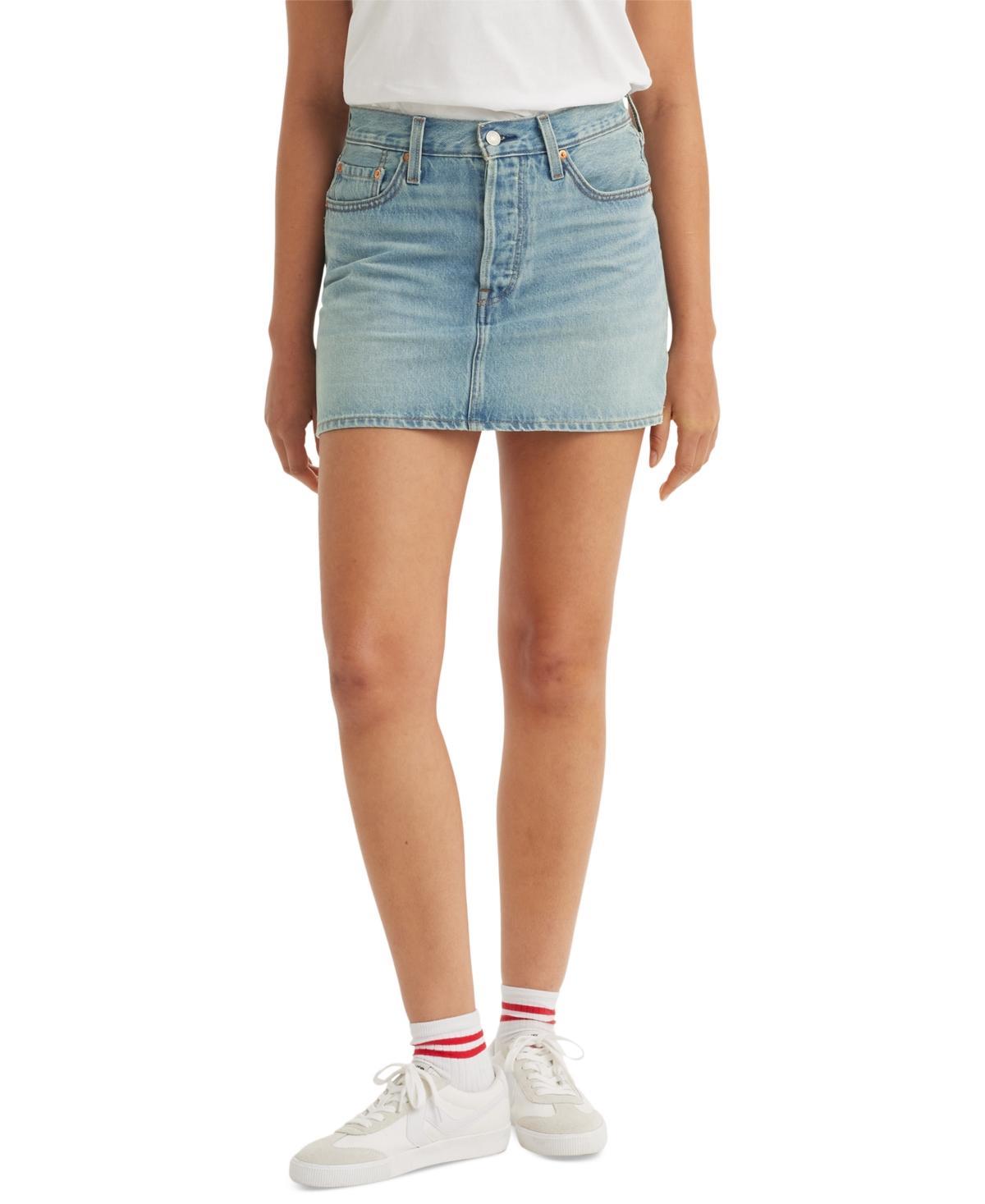 Women's Levi's® A-Line Button Front Mini Skirt, Size: 31(US 12)Medium, Purple Perfect Cord Product Image