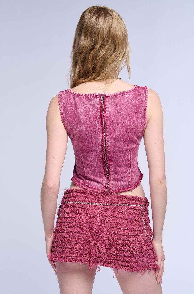 MIA DISTRESSED DENIM TANK TOP Product Image