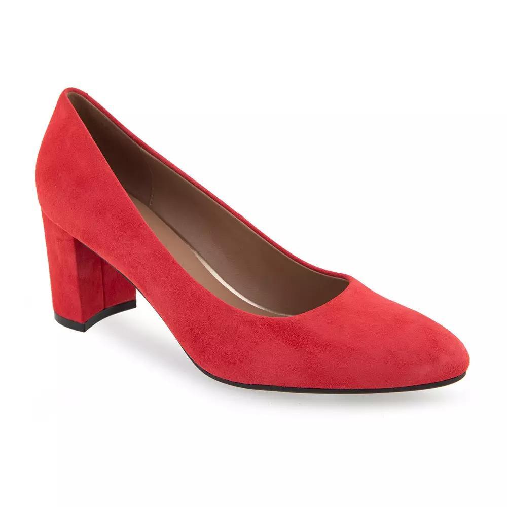 Aerosoles Betsy Women's Suede Dress Pumps, Size: 7.5, Red Product Image