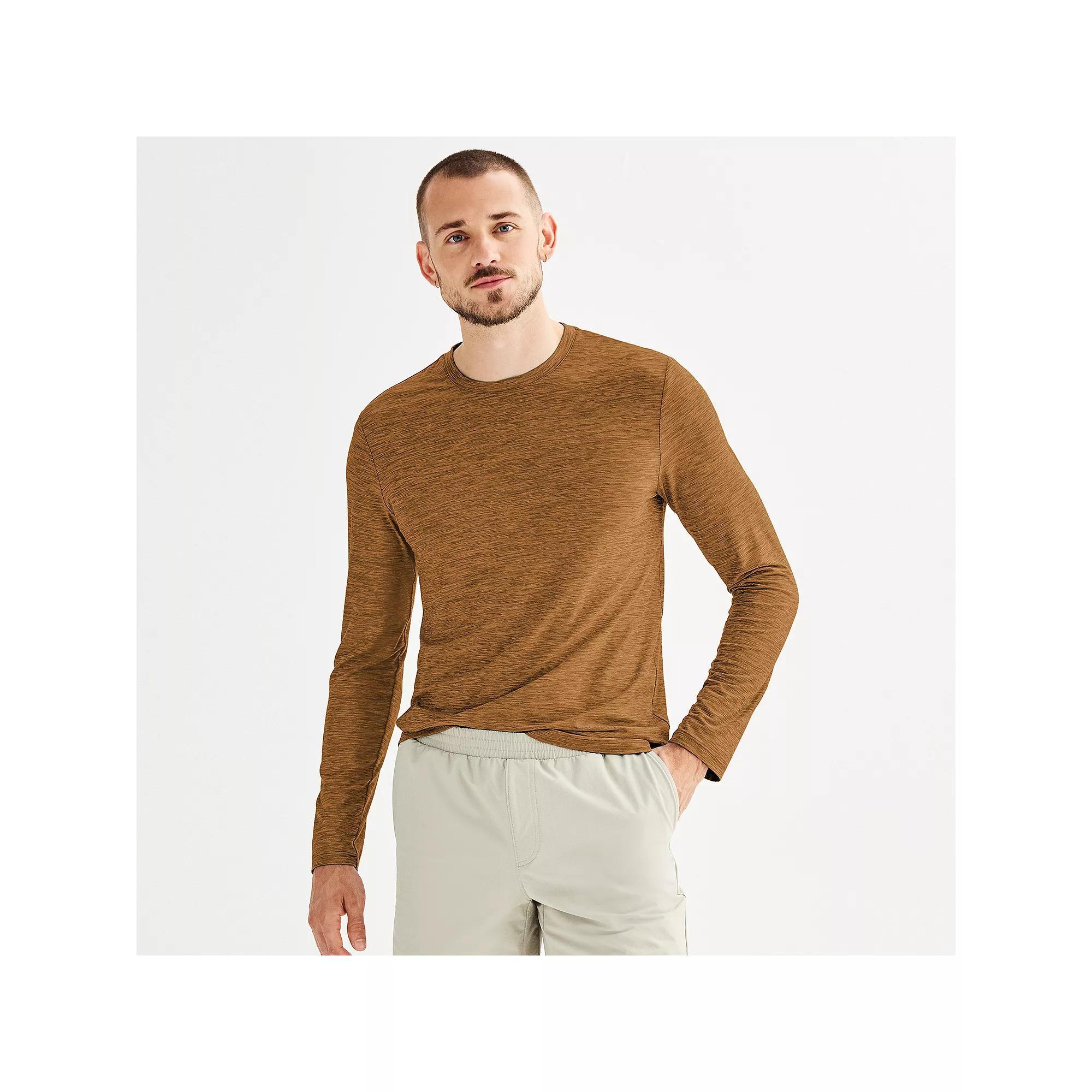 Men's FLX Luxury Soft Wander Long Sleeve Tee, Size: XXL, Beige Product Image