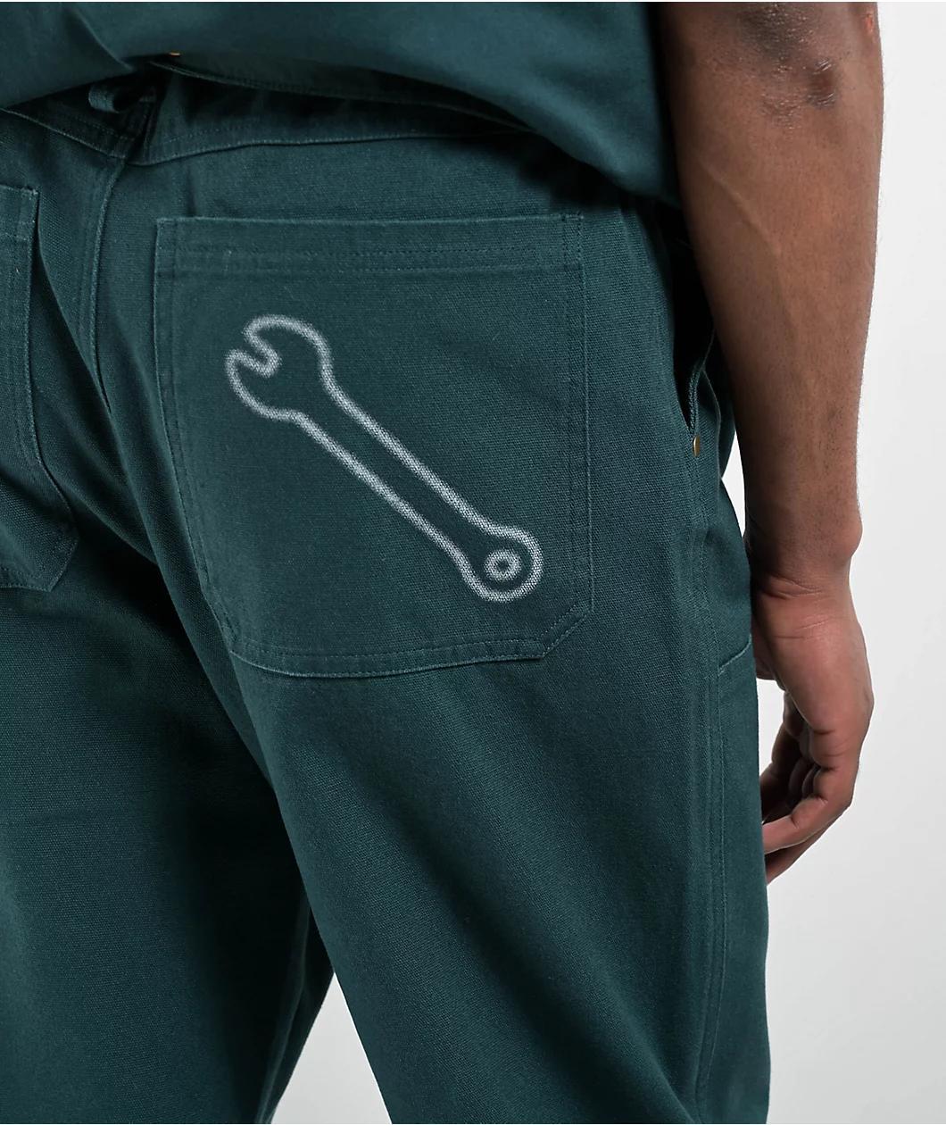 Donut Wrench Double Knee Green Carpenter Jeans Product Image