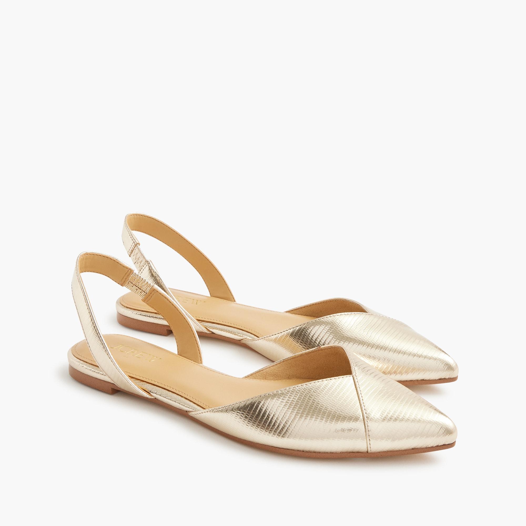 Metallic slingback flats Product Image