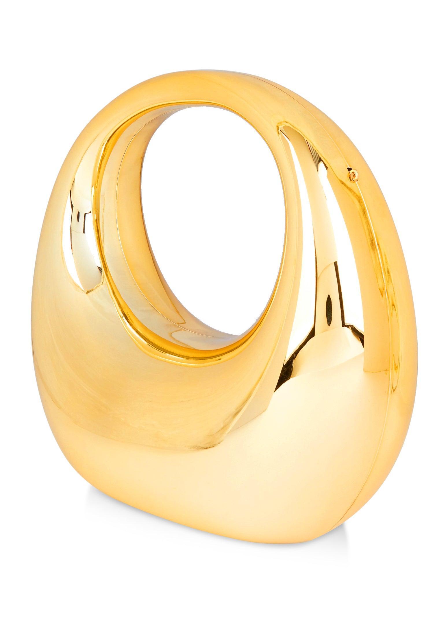 Womens Metallic Half Moon Convertible Clutch Product Image