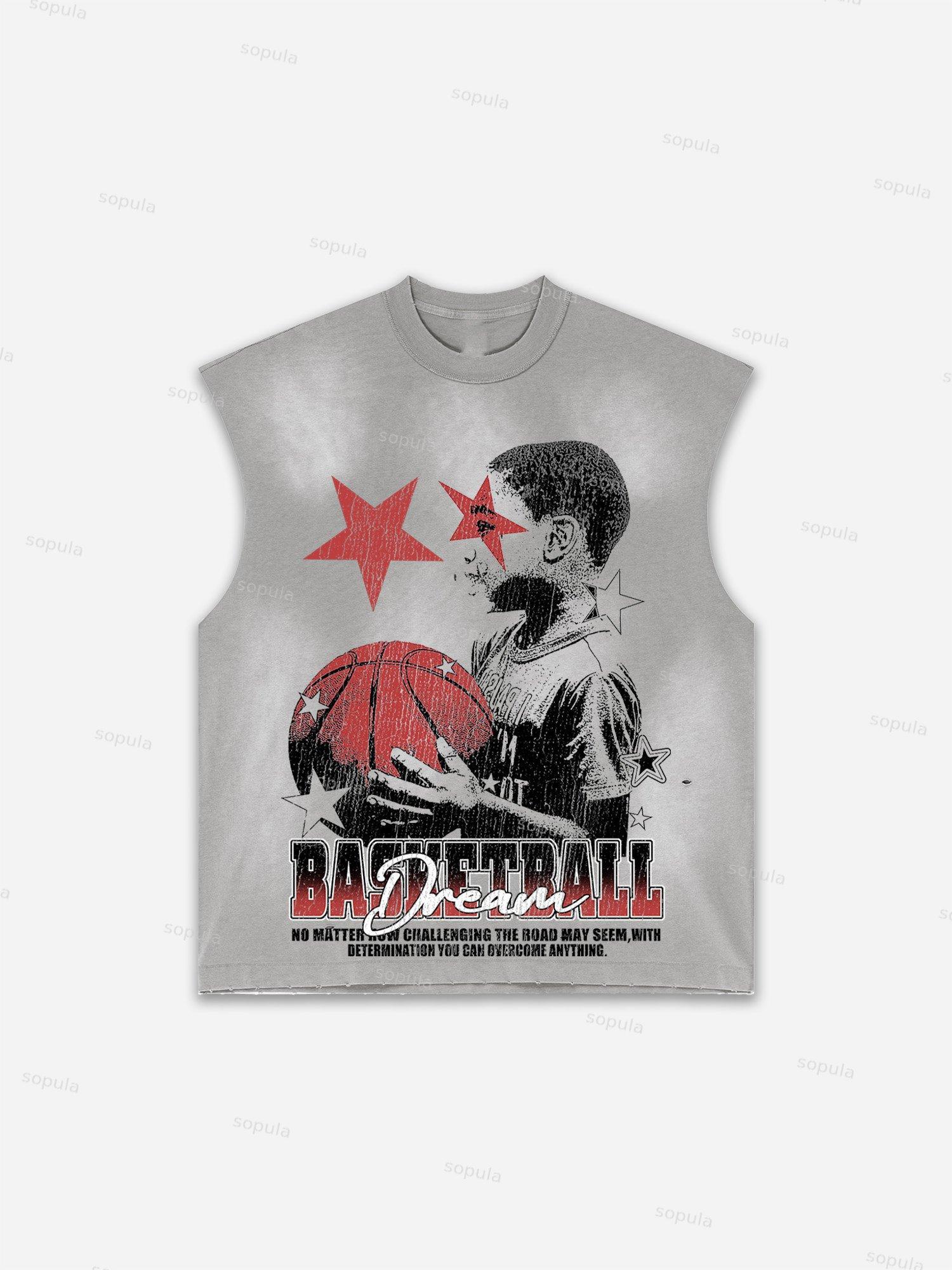 Future World Brainstorming Graphic Print Distressed Tank Top Product Image
