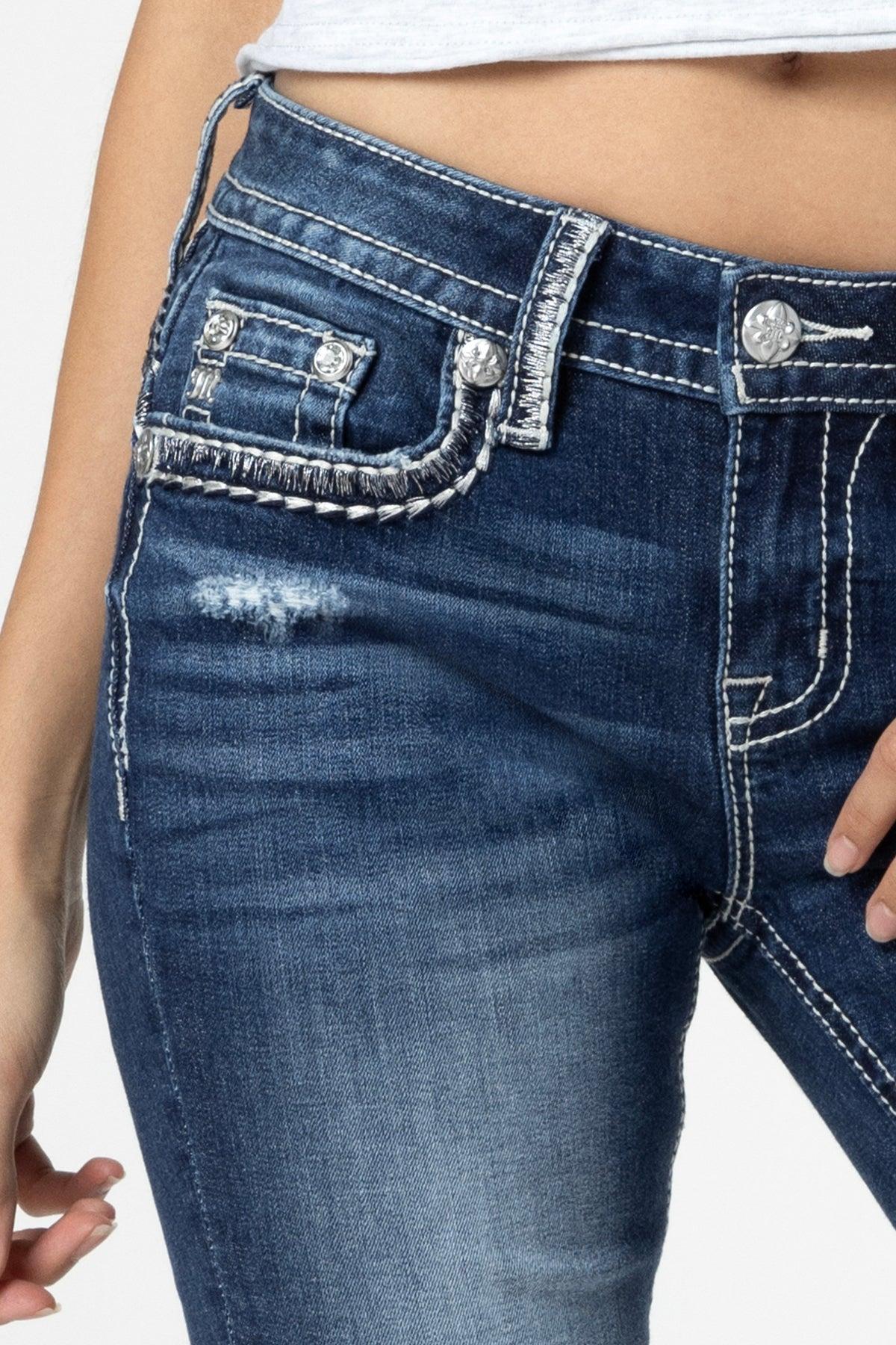 Nora Stitched Bootcut Jeans Product Image
