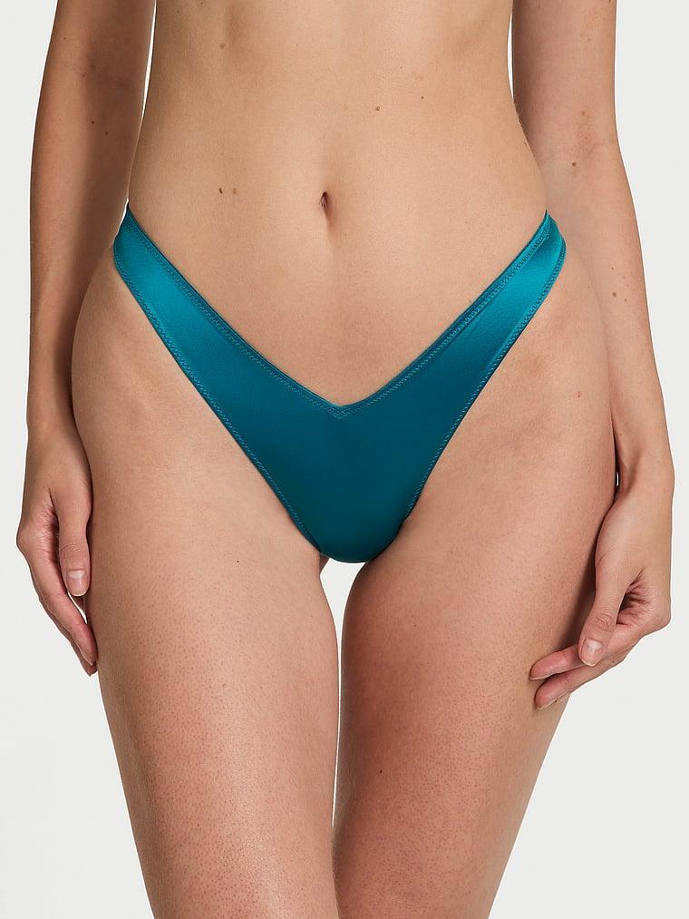Smooth Strappy-Back High-Leg Thong Panty Product Image