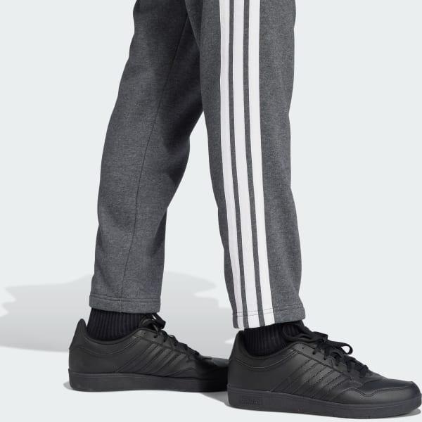 adidas Essentials 3-Stripes Open Hem Fleece Pants Medium Grey Heather XL Mens Product Image