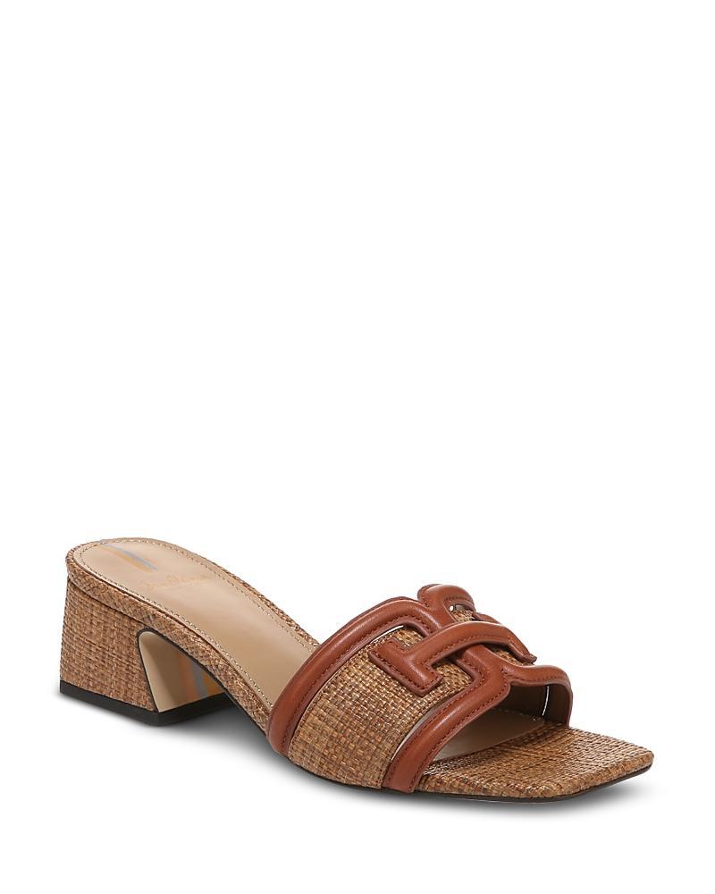 Sam Edelman Womens Waylon Square Toe Logo Block Heel Sandals Product Image