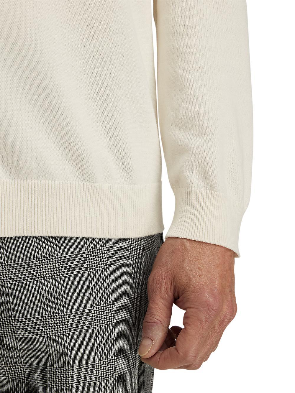 Cotton Button Front Polo - Ivory Product Image