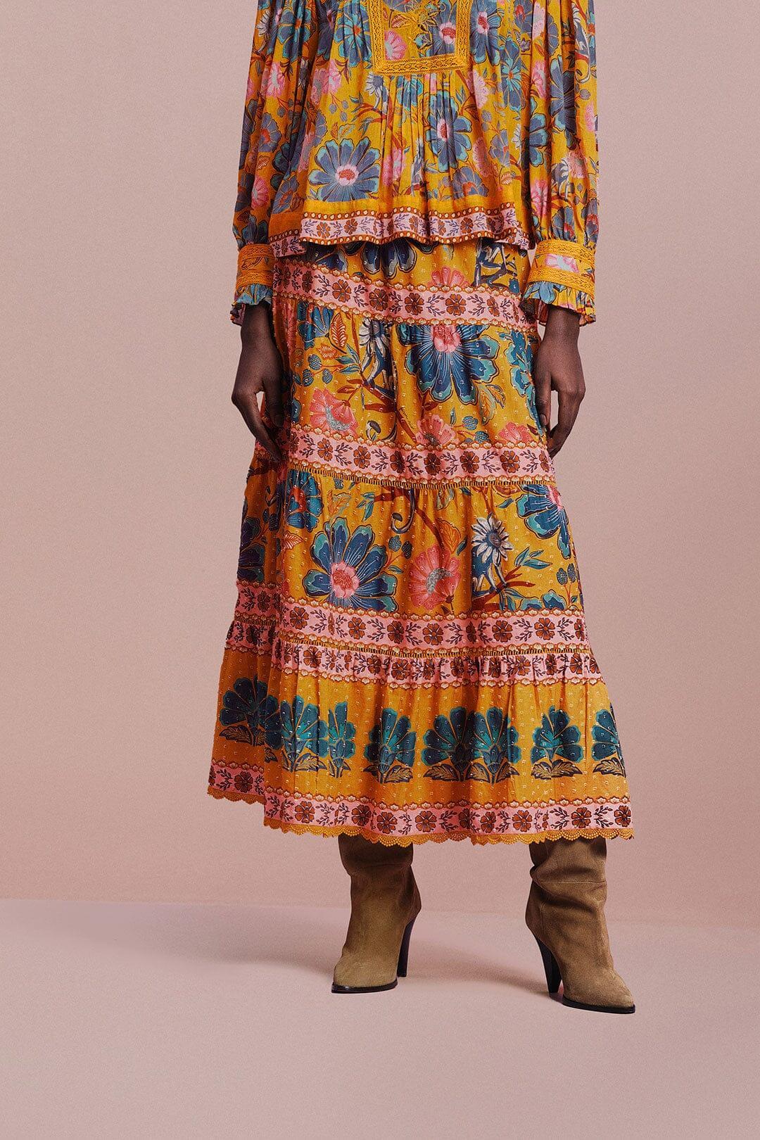 Yellow Mica Maxi Skirt, MICA YELLOW / XXS Product Image