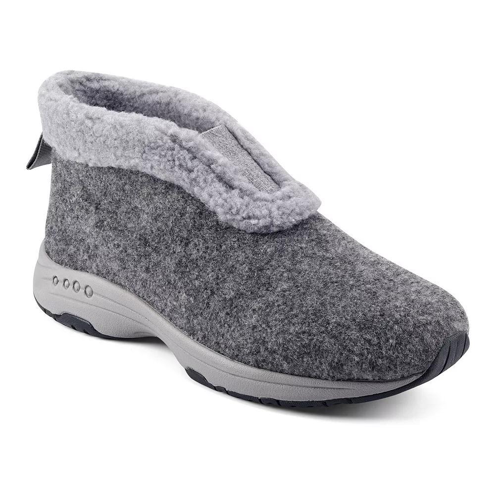 Easy Spirit Treepose Women's Faux-Fur Slipper Boots, Size: 7, Medium Gray Felt Product Image