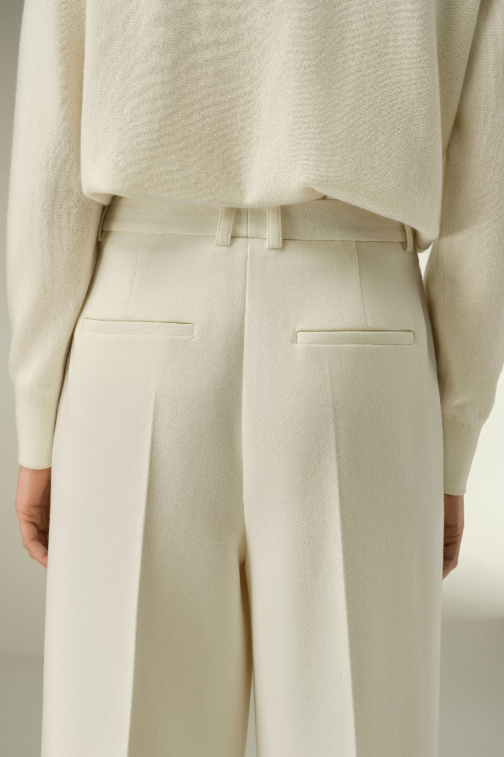 Silk-Wool Tweed Blend Trousers Product Image