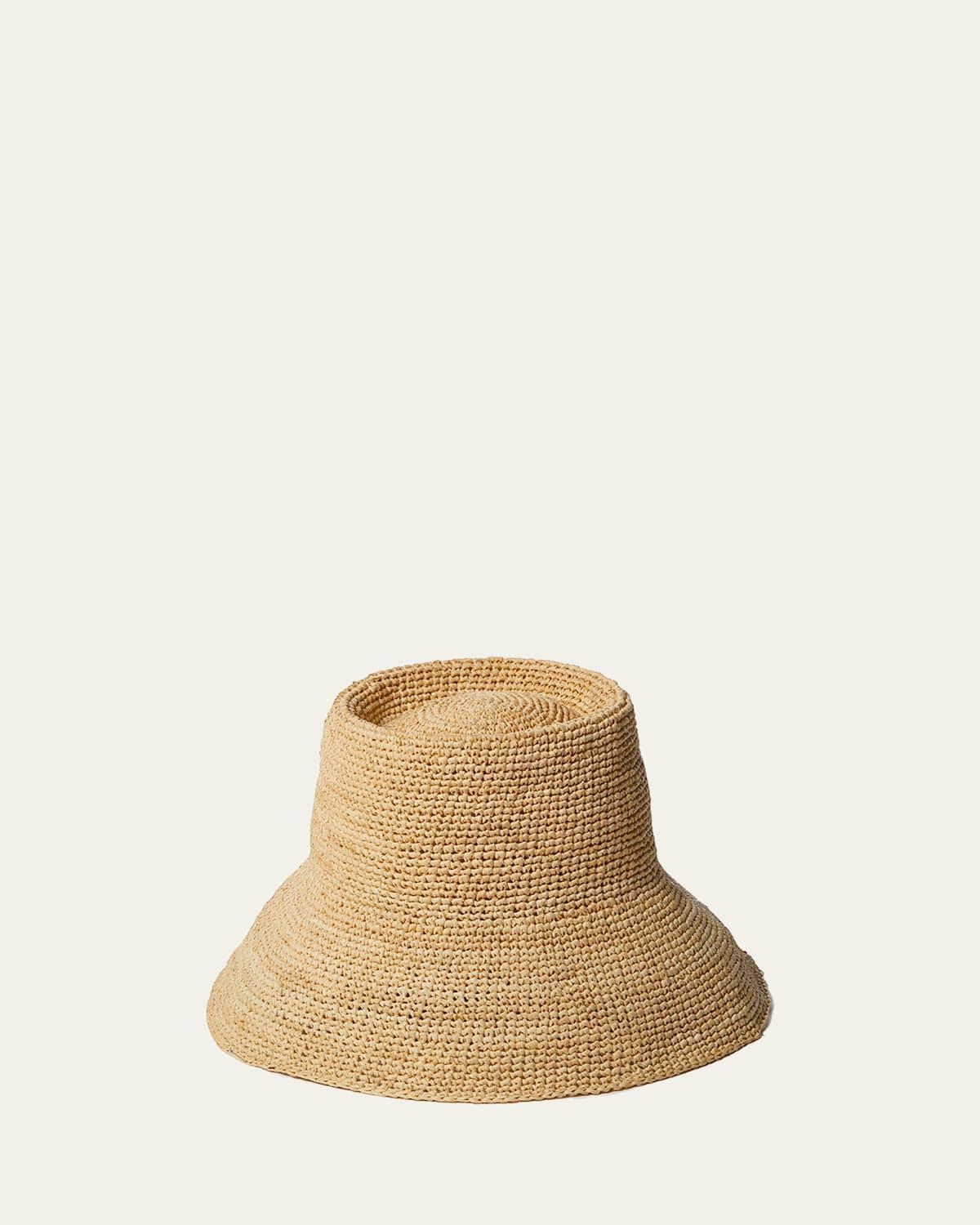Janessa Leone Felix Straw Bucket Hat Natural XL Product Image