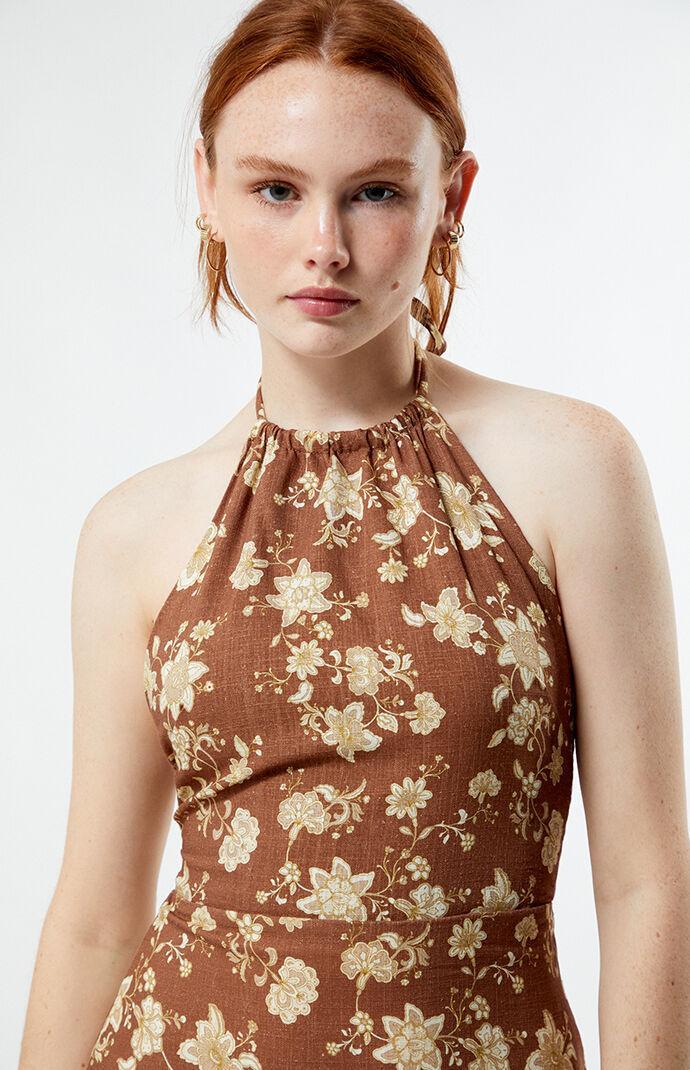Rhythm Women's Nova Paisley Halter Mini Dress Product Image