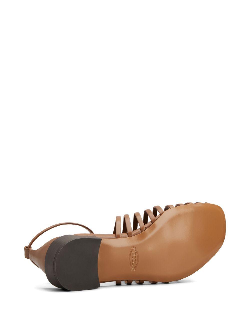 leather strappy sandals Product Image