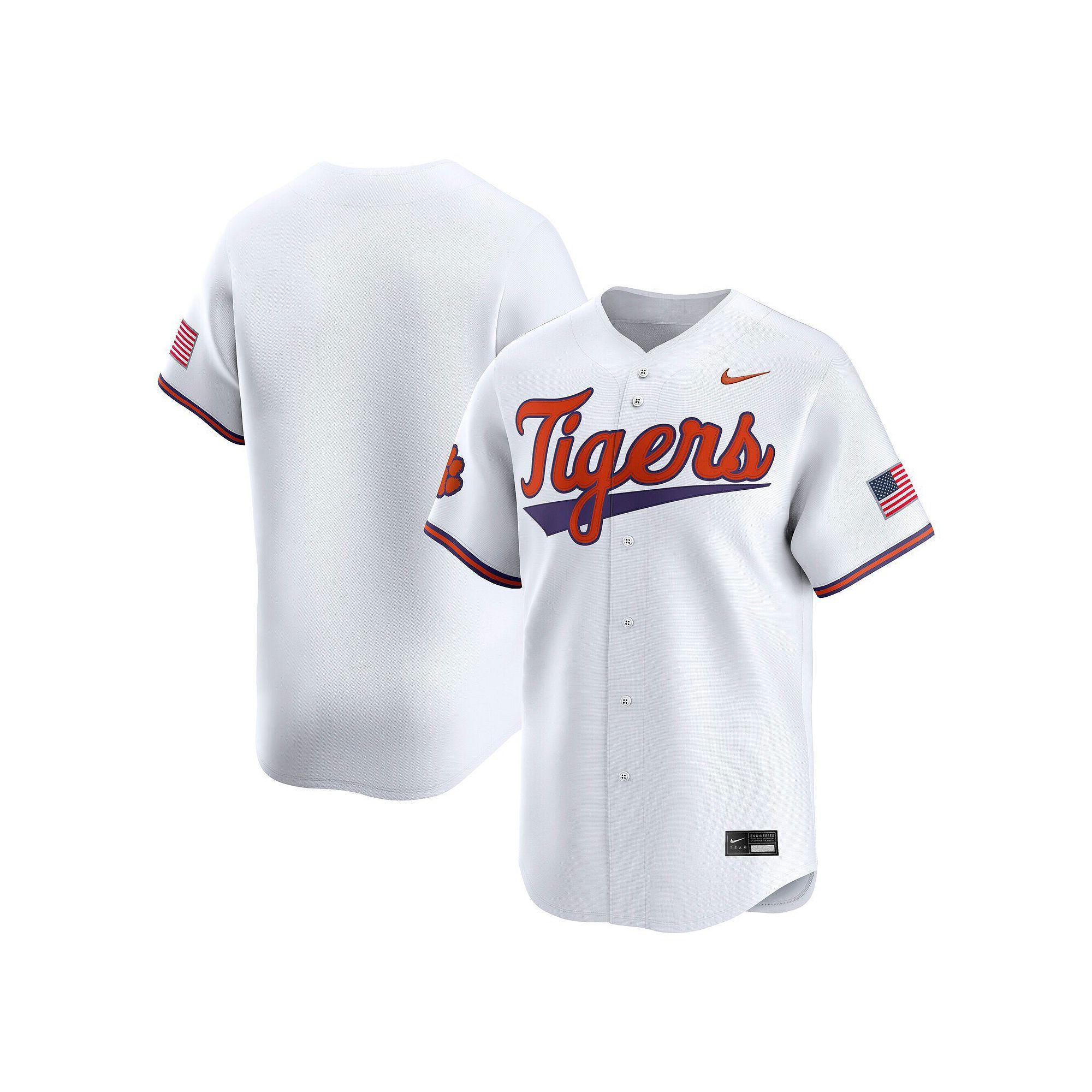 Men's Nike White Clemson Tigers College Limited Baseball Jersey, Size: 3XL Product Image