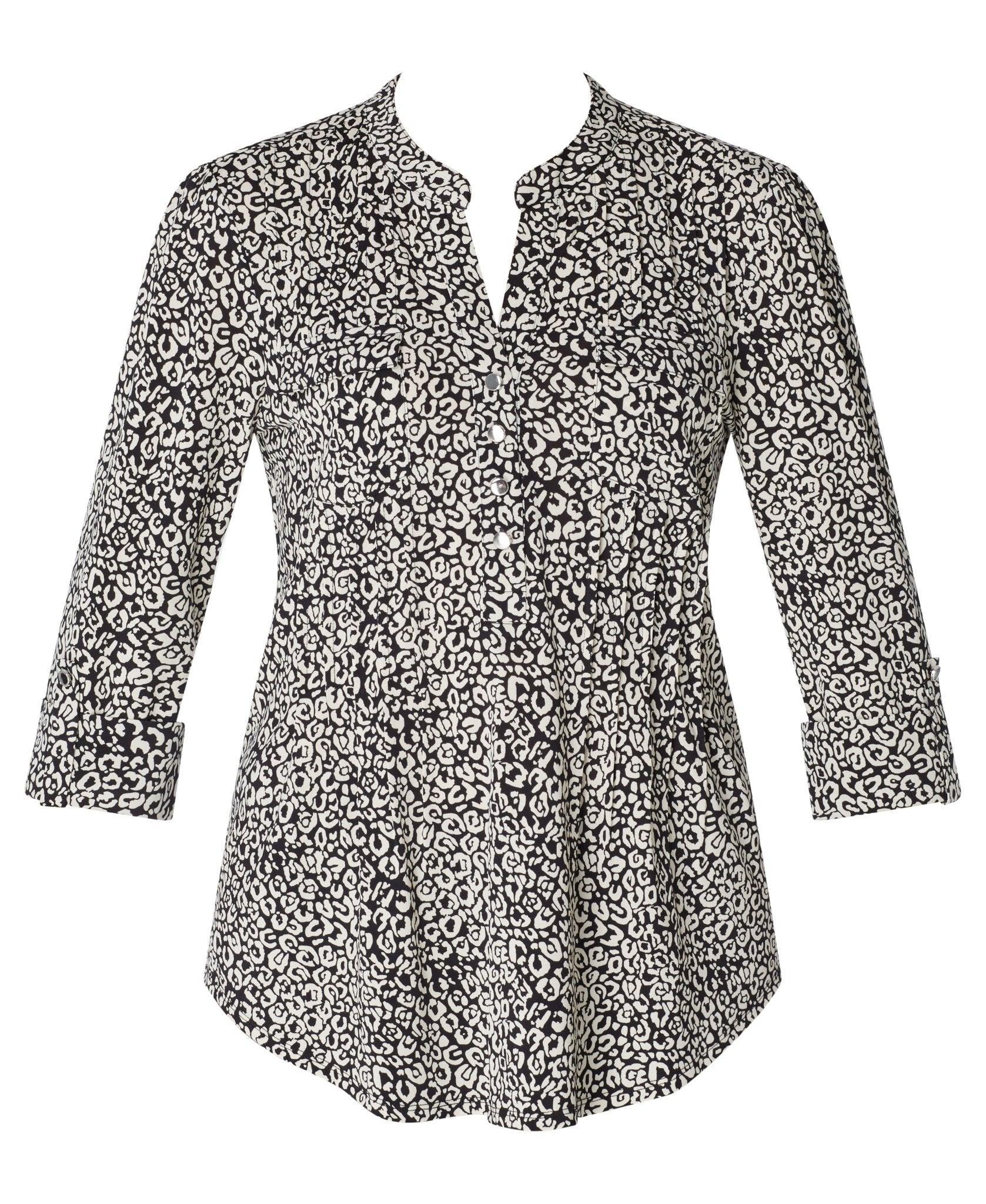 Cocomo Black & White Leopard Dot Print with Pockets Product Image