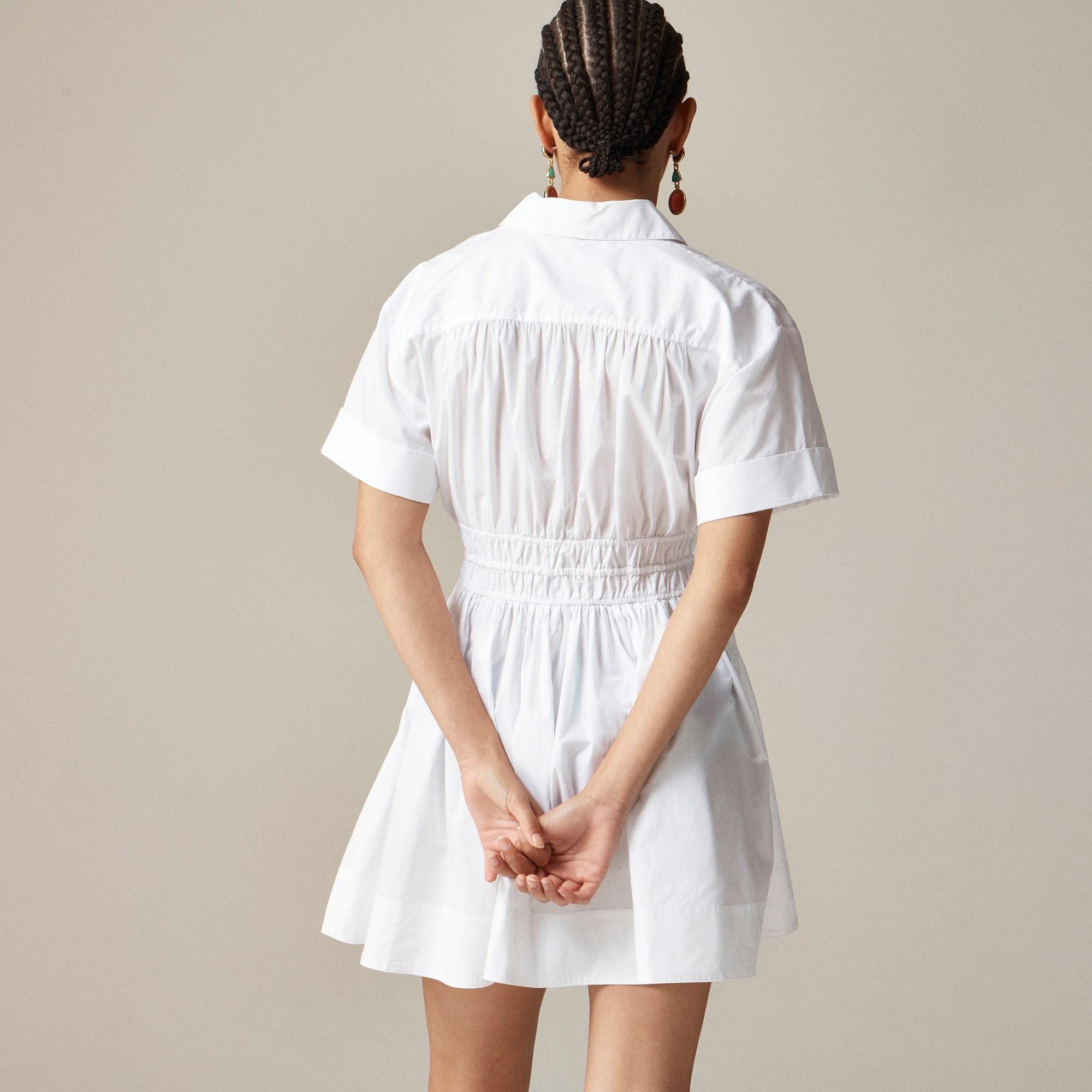 Elena mini shirtdress in cotton poplin Product Image