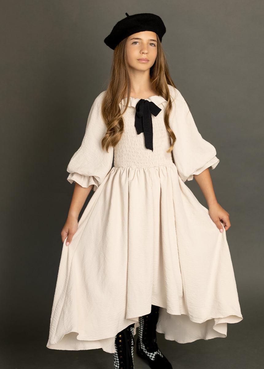 Odina Dress in Ecru Girls Product Image