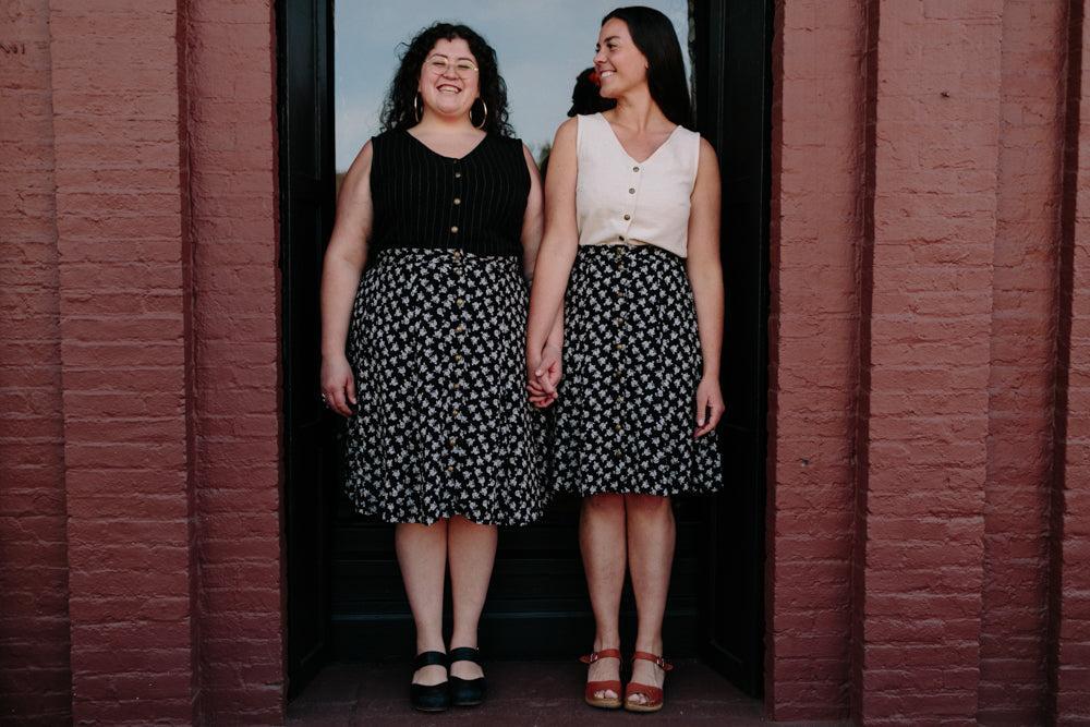 Bae Skirt in Black Rose Crepe Product Image