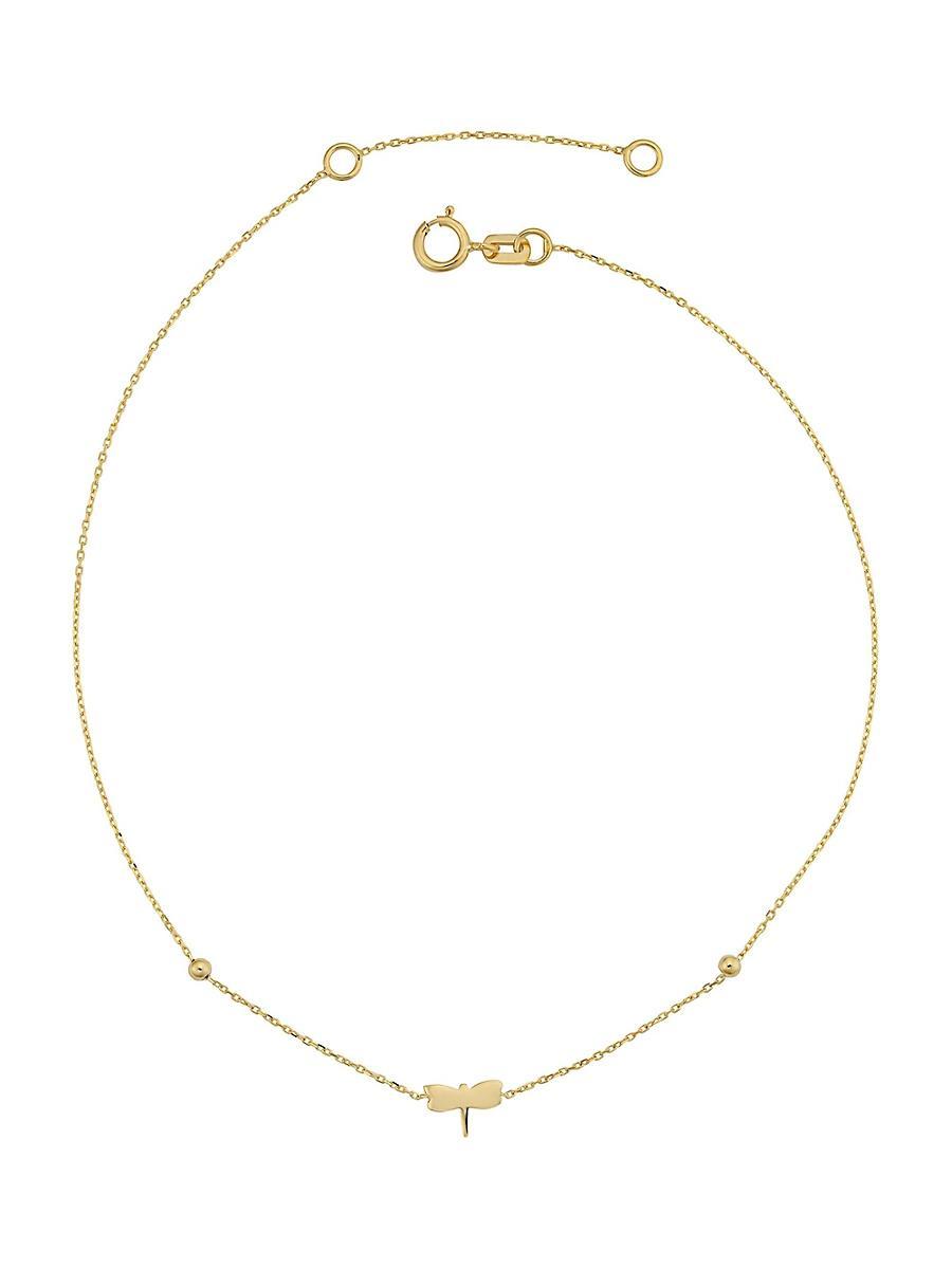 Womens 14K Yellow Solid Gold Flora Anklet Product Image