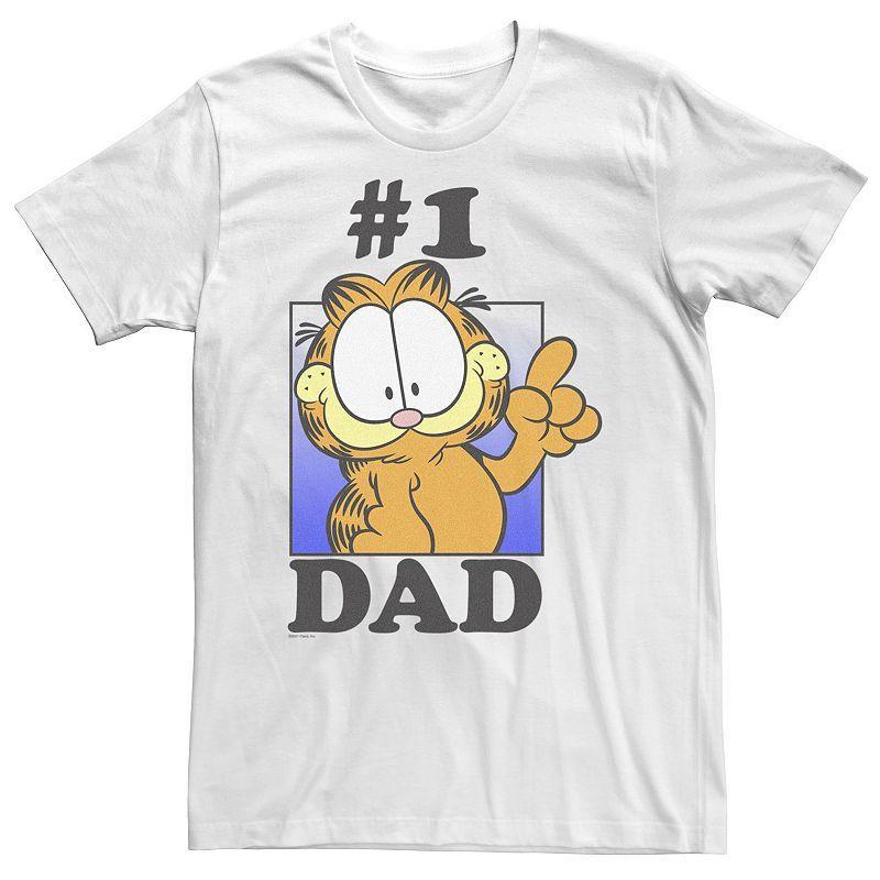 Big & Tall Garfield Father's Day Number One Dad Tee, Men's, Size: 4XL, White Product Image
