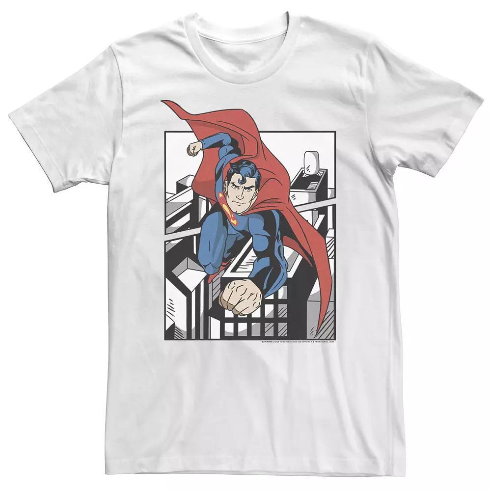 Big & Tall DC FanDome Superman Flight Poster Tee, Men's, Size: 5XL, White Product Image