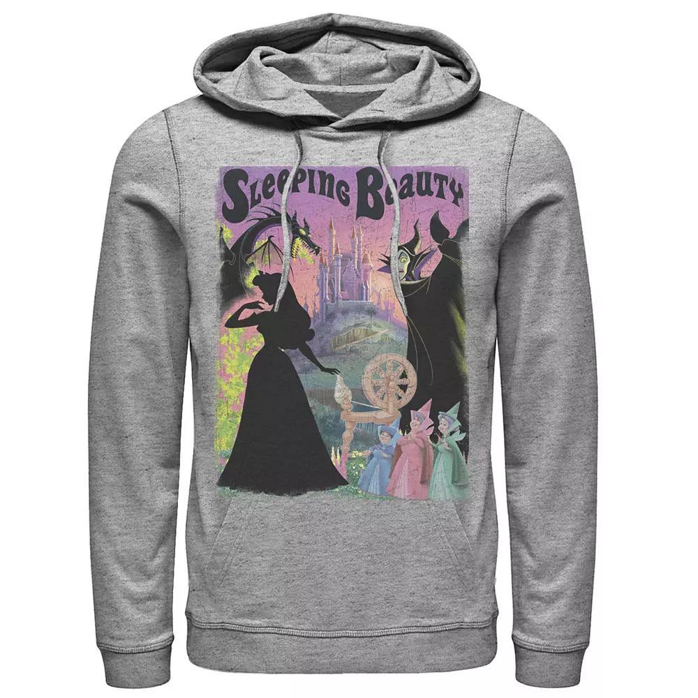 Disney's Sleeping Beauty Aurora Maleficent Men's Poster Hoodie, Size: Medium, Athletic Grey Product Image