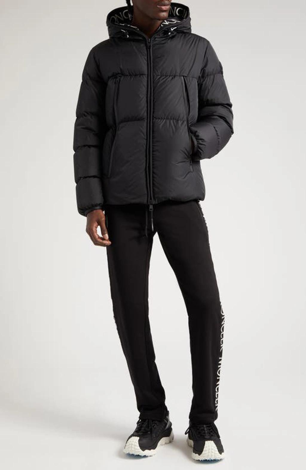 Mens Montcla Logo Hooded Down Jacket Product Image