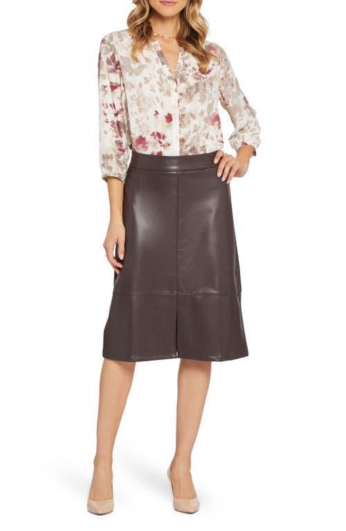 Nydj Faux Leather A Line Skirt Product Image