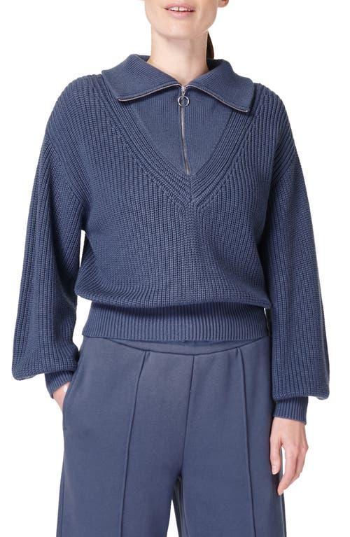 Sweaty Betty Modern Collared Sweater (Endless Blue) Women's Clothing Product Image