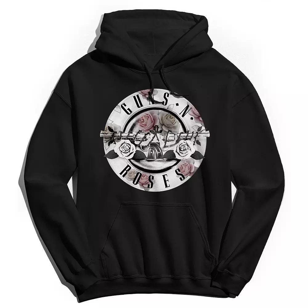 Men's Guns n' Roses Floral Fill Bullet Hoodie, Size: Small, Black Product Image
