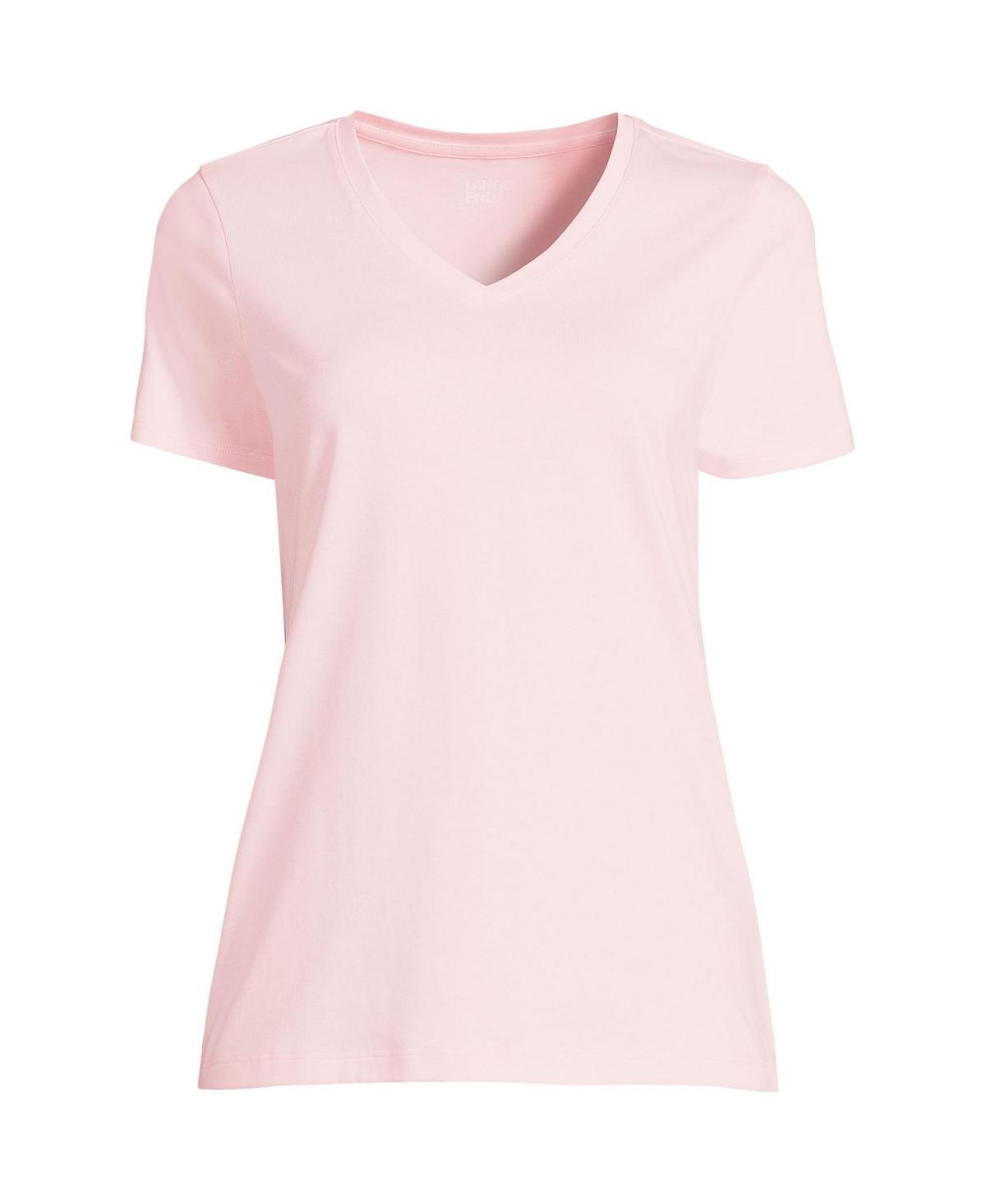 Womens Lands End Relaxed-Fit Supima Cotton V-Neck Tee Product Image