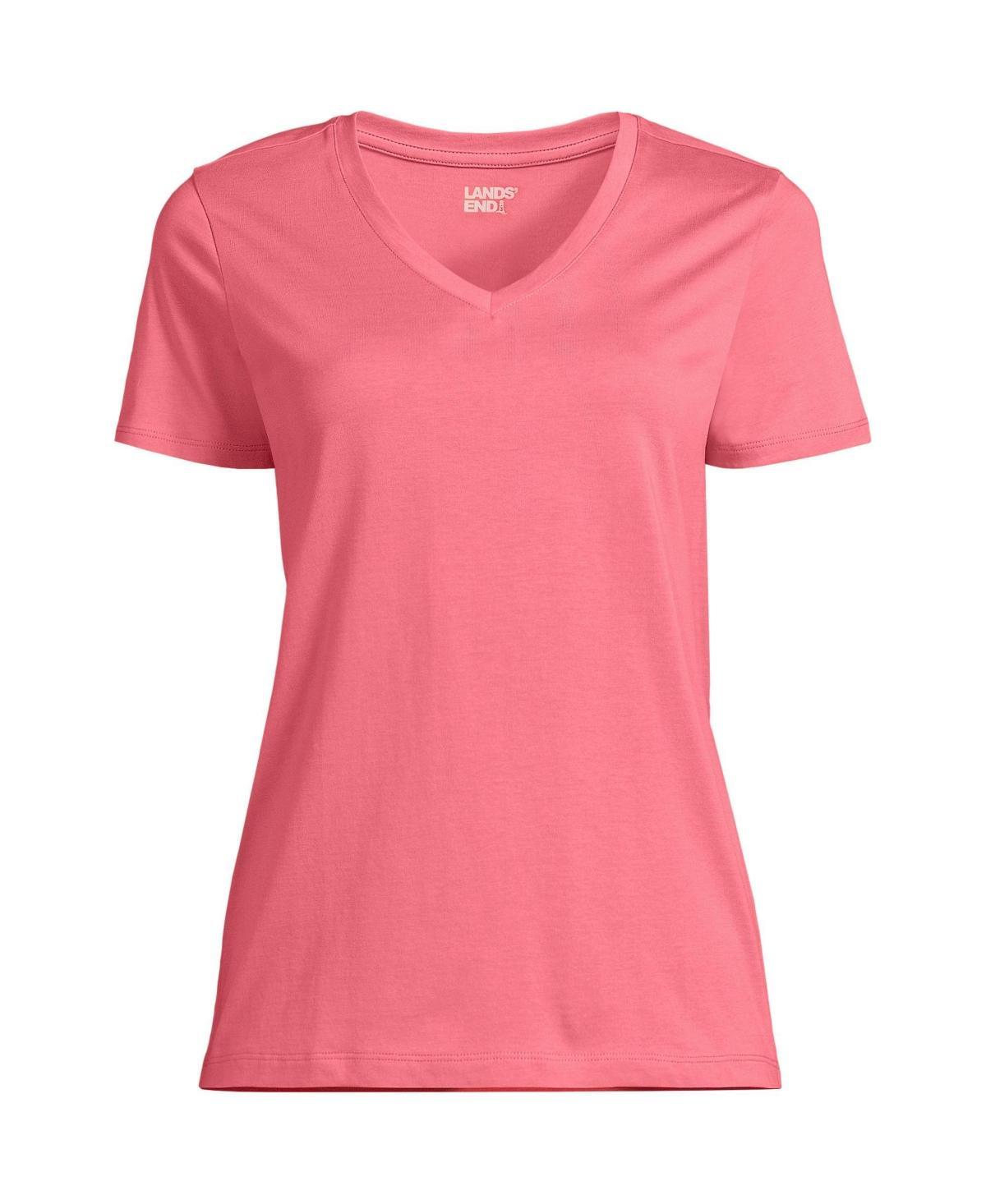 Womens Lands End Relaxed-Fit Supima Cotton V-Neck Tee Product Image