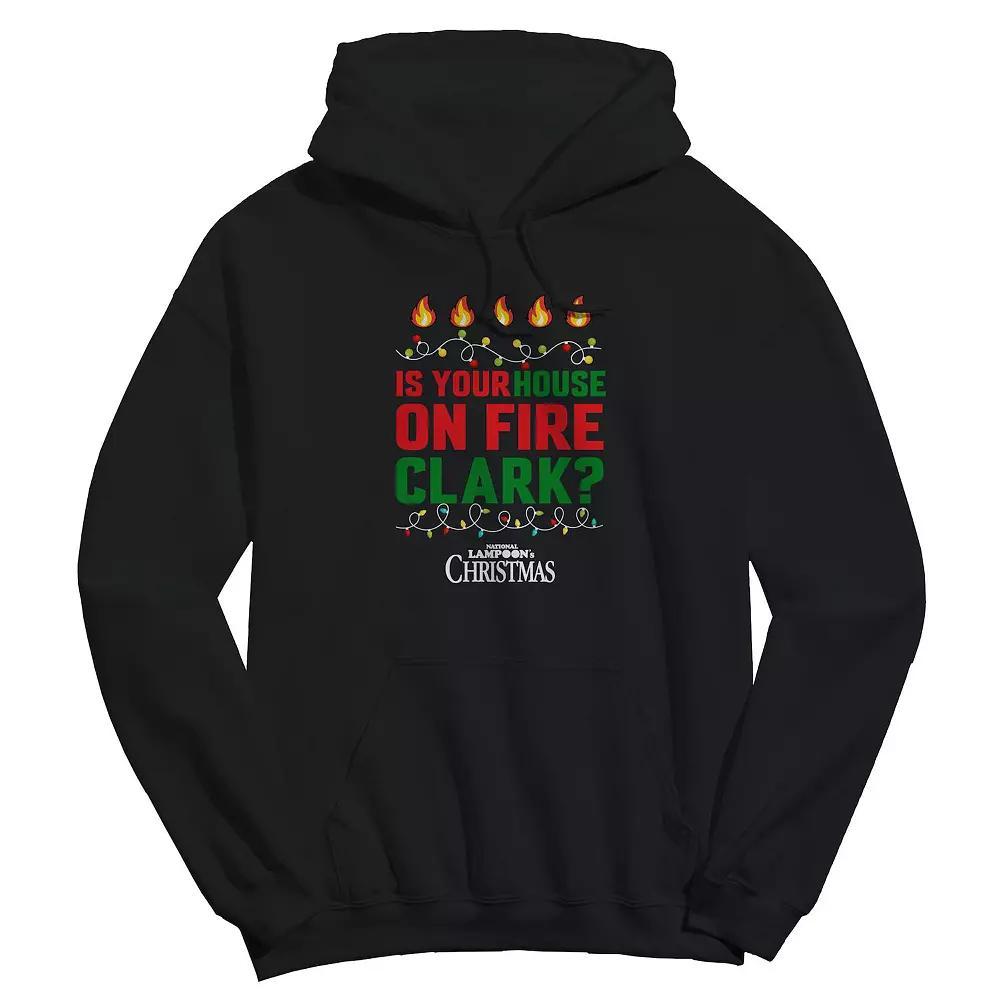 Men's Is Your House On Fire National Lampoon's Christmas Vacation Graphic Hoodie, Size: XXL, Black Product Image