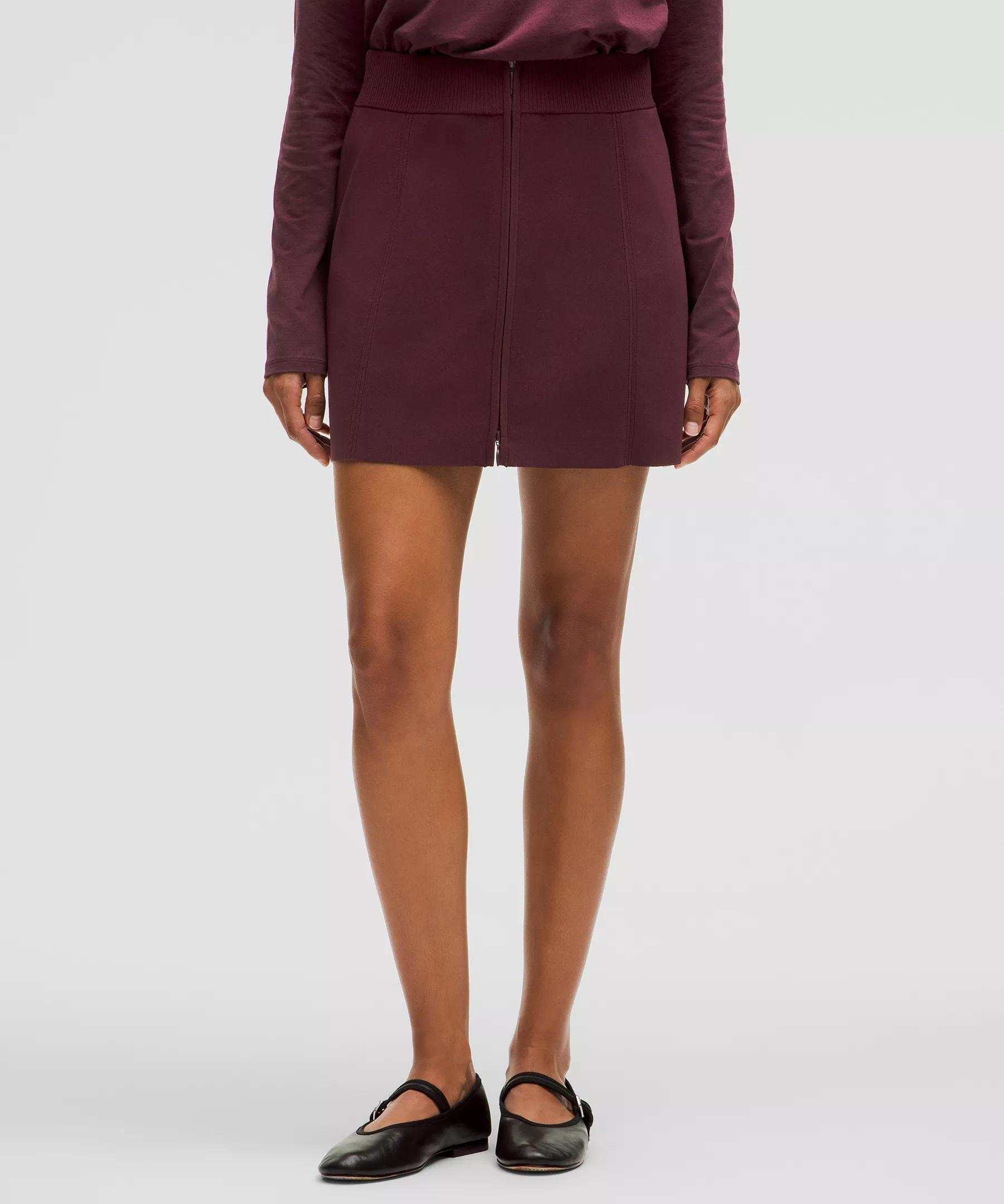 Ribbed-Knit Mini Skirt Product Image