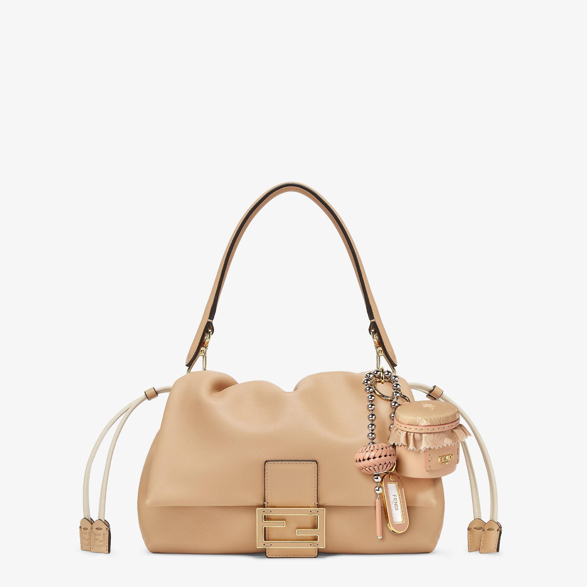 Fendi MielePink leather and fabric charm Product Image
