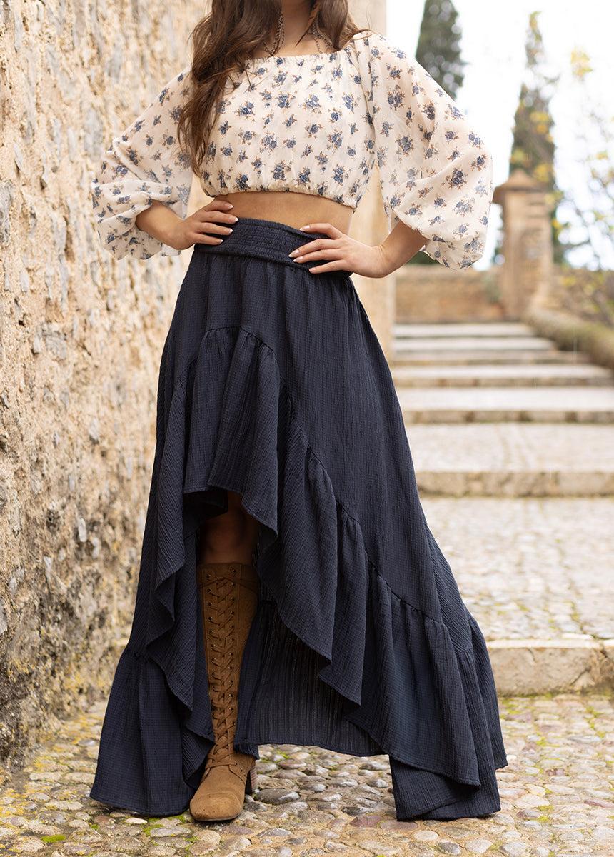 Bae Skirt in Navy Female Product Image