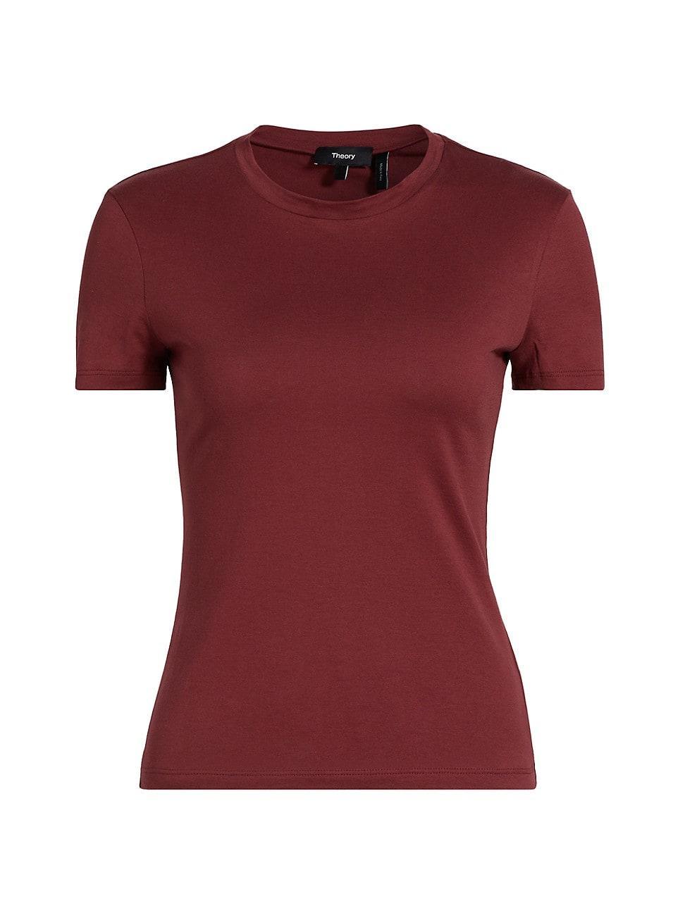 Womens Crewneck Cotton T-Shirt Product Image
