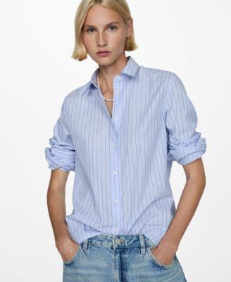 Mango Womens Regular Cotton Lyocell-Blend Shirt Product Image