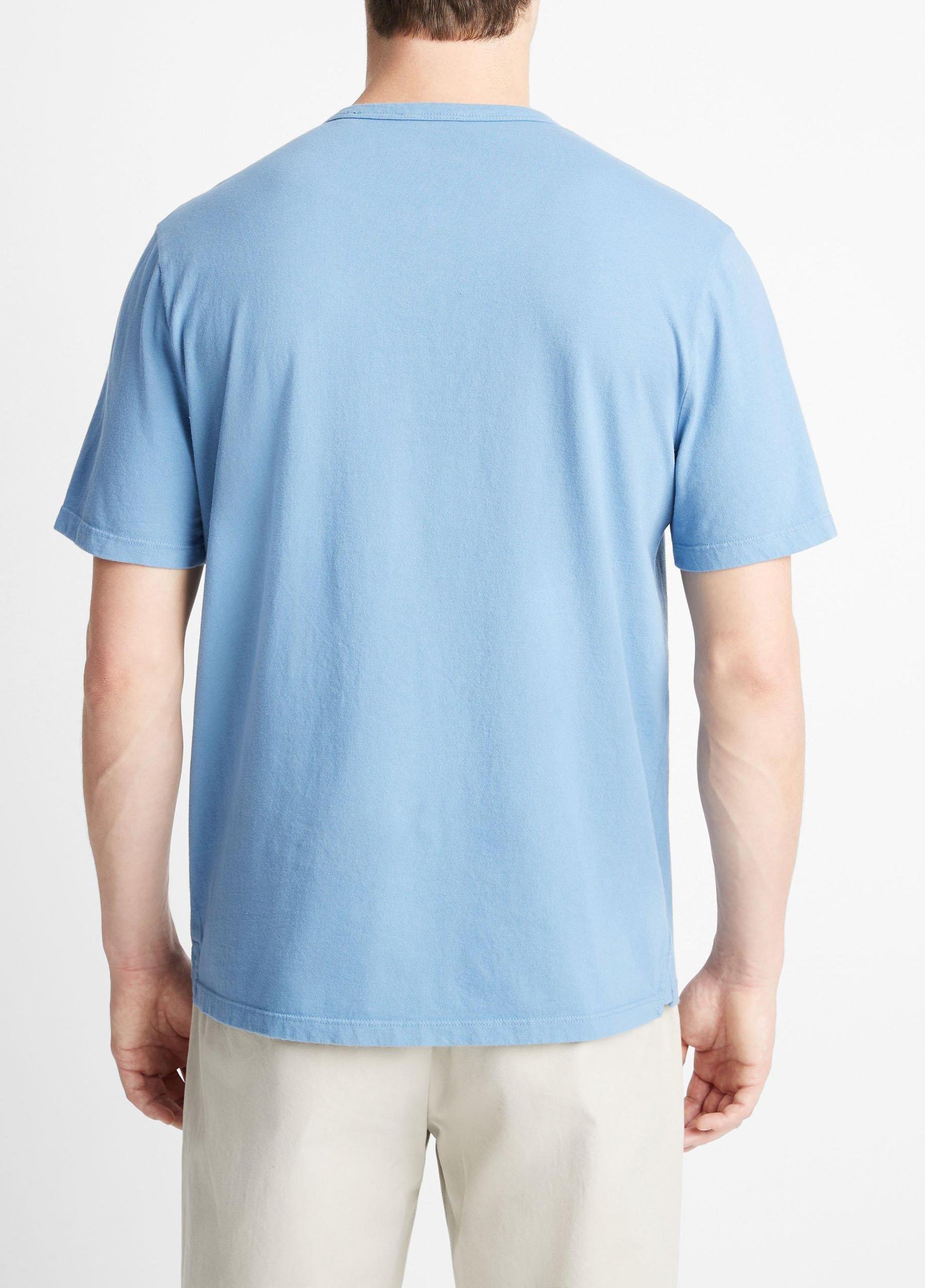 Garment Dye Cotton Short-Sleeve Henley Product Image
