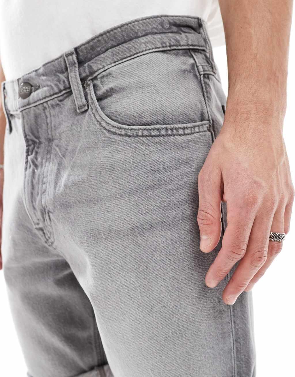 Lee Rider slim fit shorts in gray wash Product Image