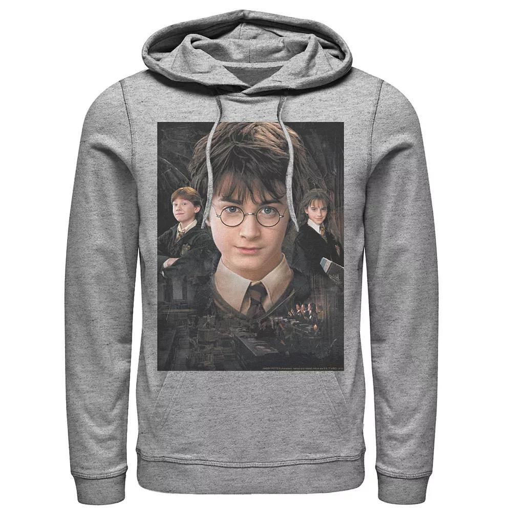 Mens Harry Potter Chamber Of Secrets Harry Ron Hermione Poster Graphic Pullover Hoodie Product Image