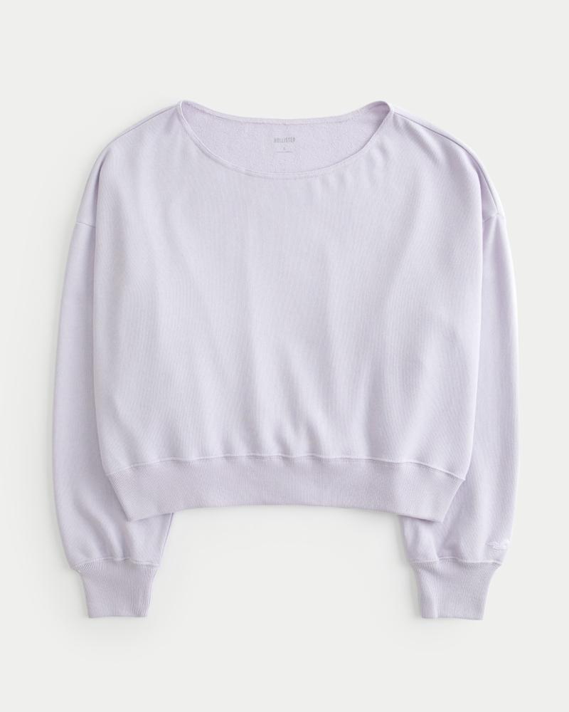 Easy Off-the-Shoulder Terry Sweatshirt Product Image