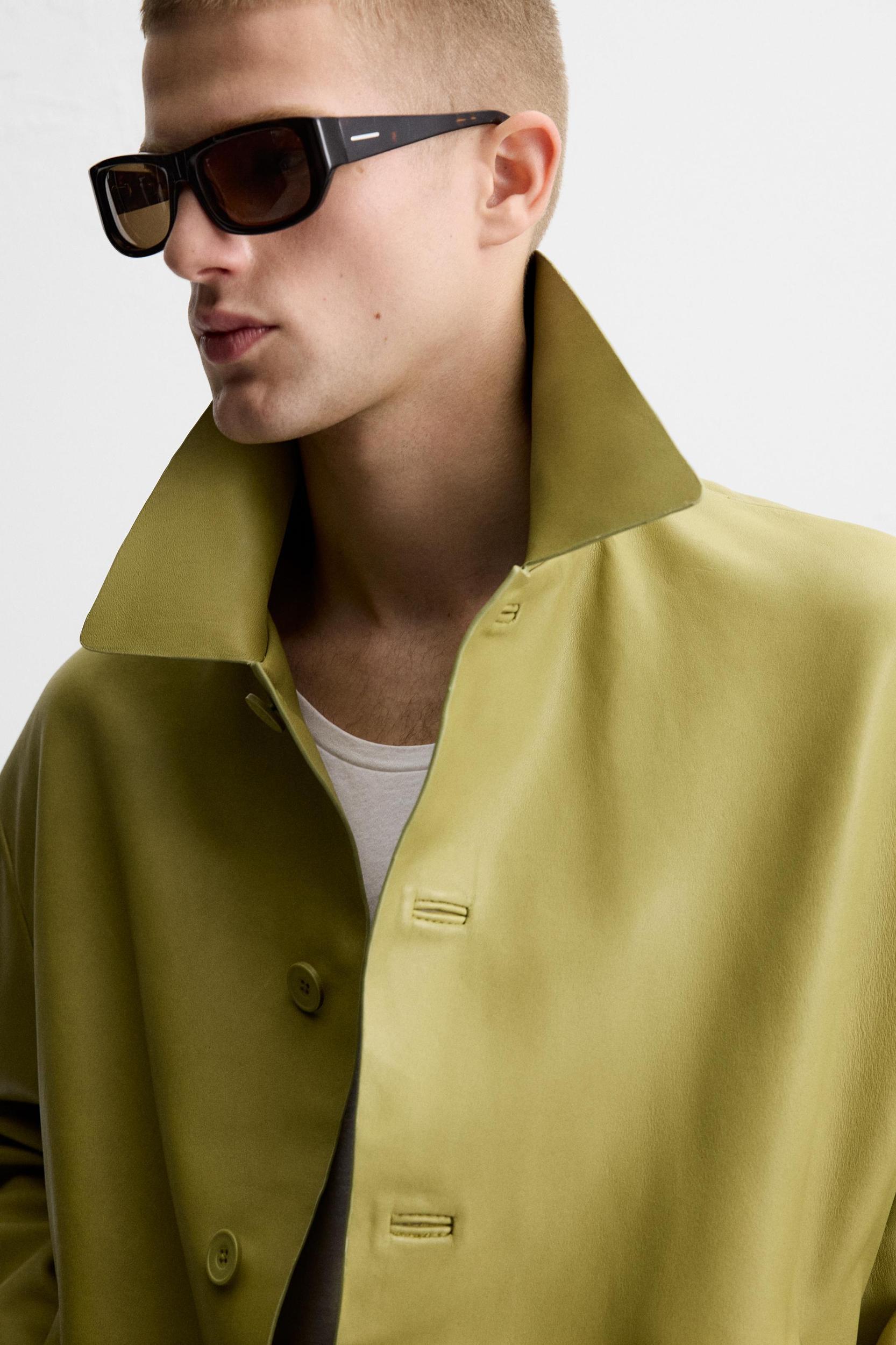 LEATHER OVERSHIRT Product Image