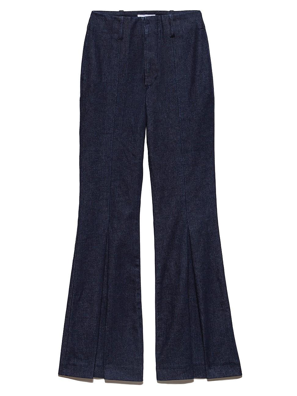 Womens Petite Pixie Pleat Denim Pants Product Image