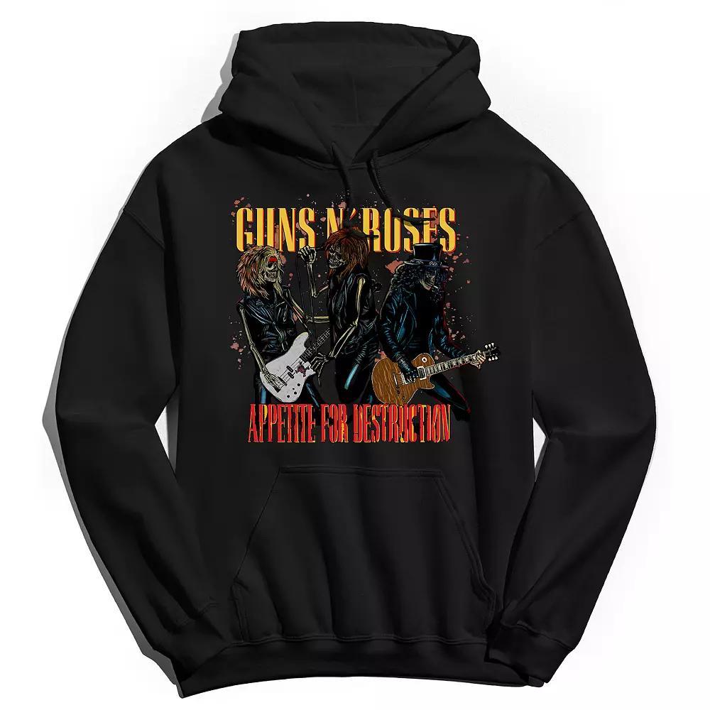 Men's Guns n' Roses Appetite Skeletons Hoodie, Size: Large, Black Product Image